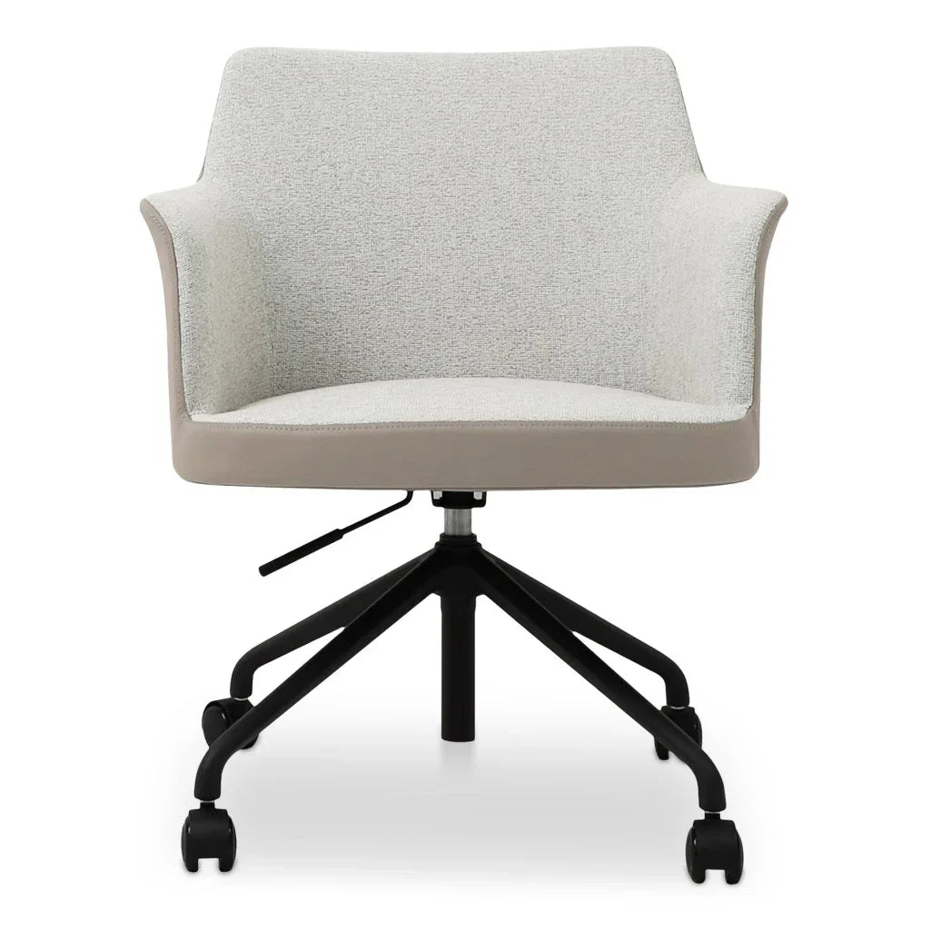 Morris Leather Swivel Office Chair-Office Chairs-Moe's Home-LOOMLAN