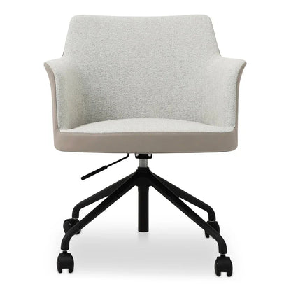 Morris Leather Swivel Office Chair-Office Chairs-Moe's Home-LOOMLAN