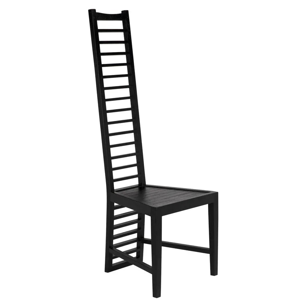 Morris Wooden Black Dining Chair - LOOMLAN - Noir - Dining Chairs