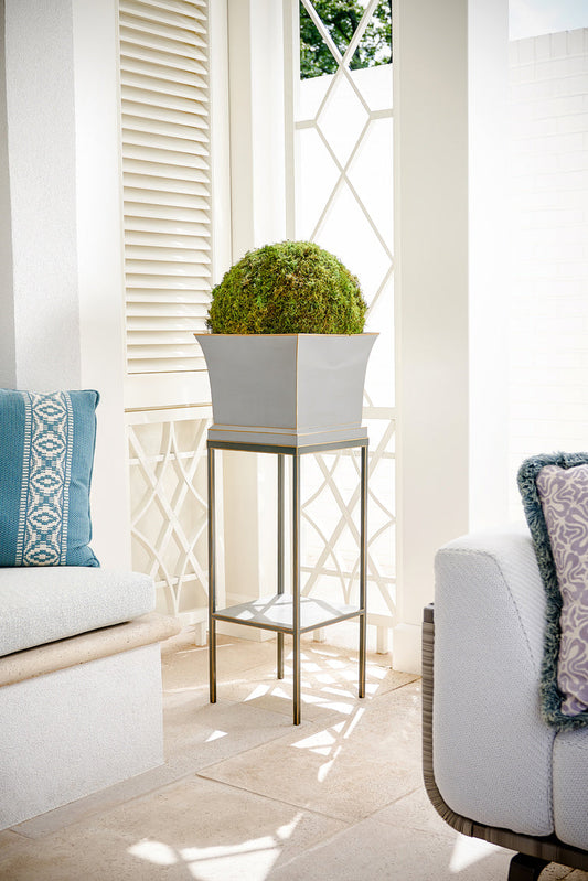 Morrow Tole White Planter