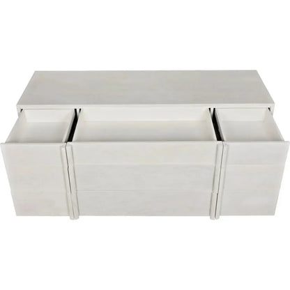 Morten Nine Drawers Wood Dresser