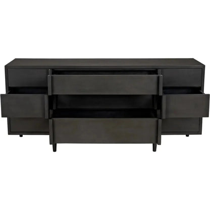 Morten Nine Drawers Wood Dresser