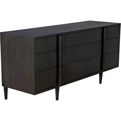 Morten Nine Drawers Wood Dresser