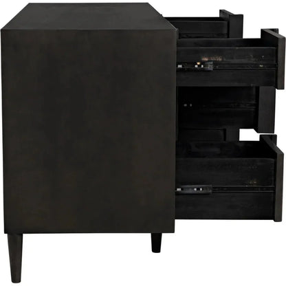 Morten Nine Drawers Wood Dresser