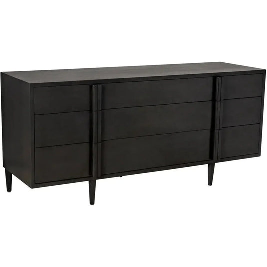 Morten Nine Drawers Wood Dresser