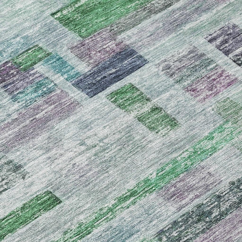 Mosaic Green Washable Indoor-Outdoor Rug-Outdoor Rugs-LOOMLAN Rugs-LOOMLAN