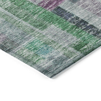 Mosaic Green Washable Indoor-Outdoor Rug-Outdoor Rugs-LOOMLAN Rugs-LOOMLAN
