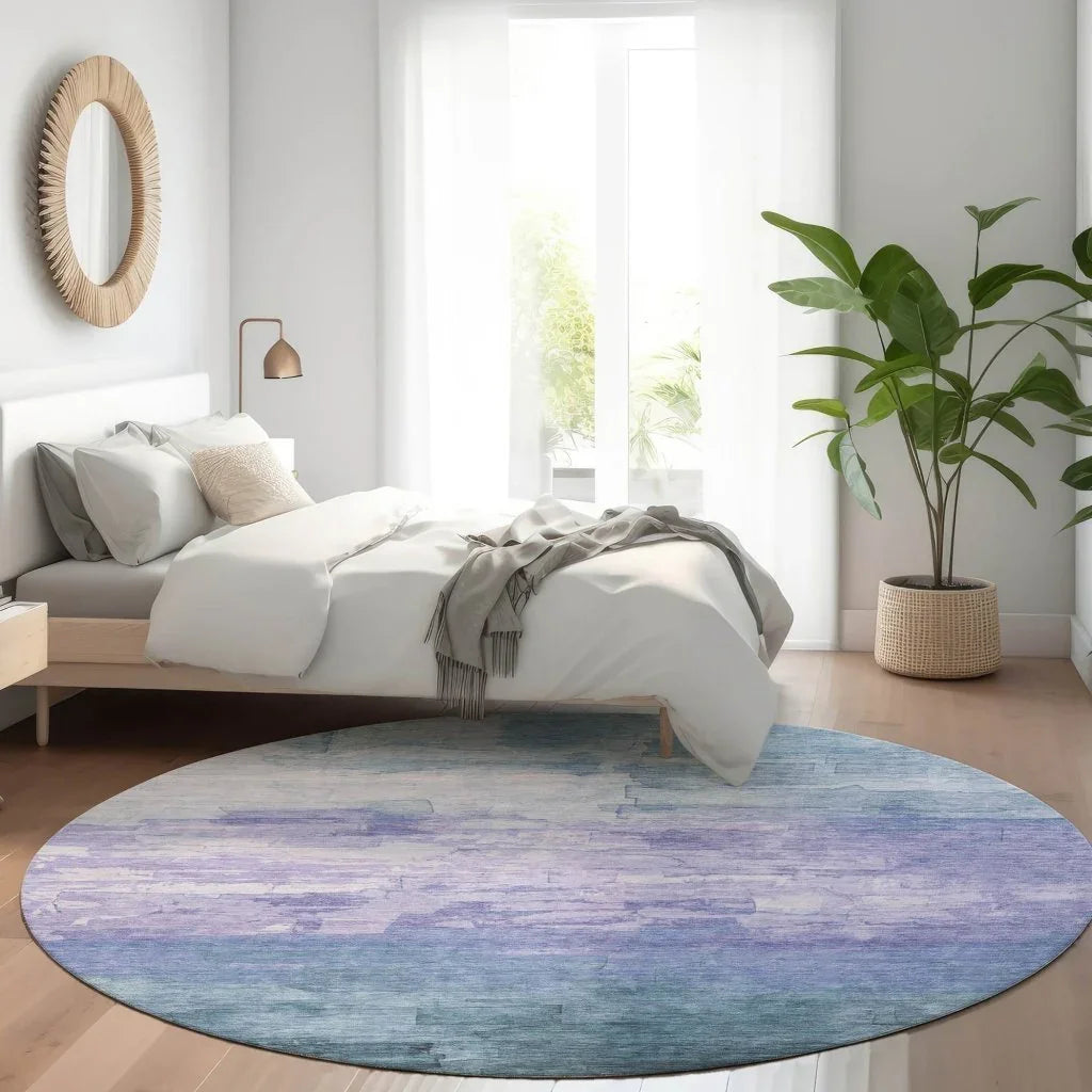 Mosselia Blue Washable Indoor - Outdoor Rug - LOOMLAN - LOOMLAN Rugs - Outdoor Rugs