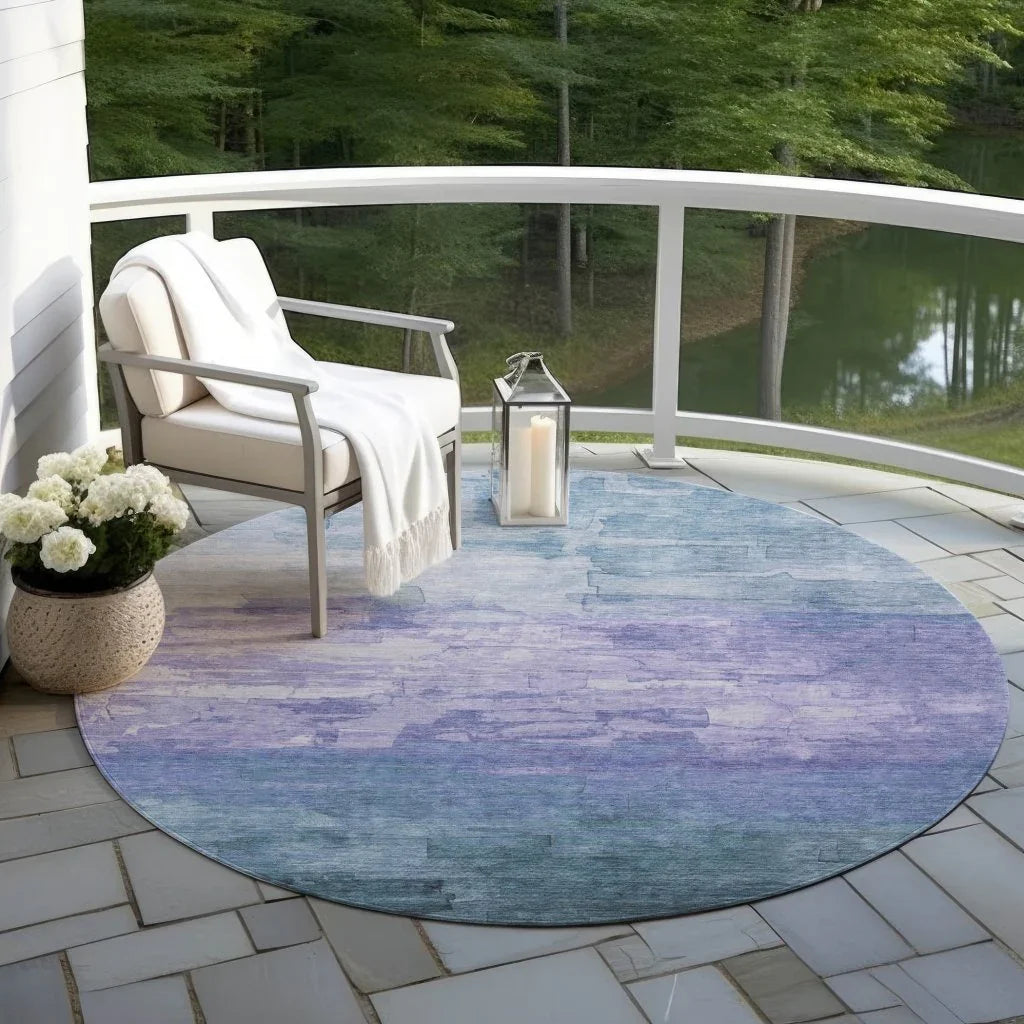 Mosselia Blue Washable Indoor - Outdoor Rug - LOOMLAN - LOOMLAN Rugs - Outdoor Rugs