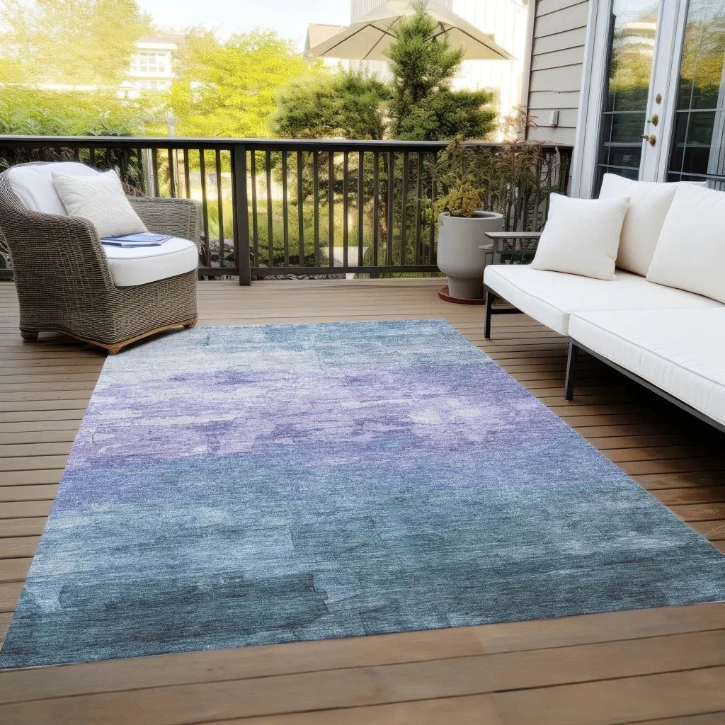 Mosselia Blue Washable Indoor - Outdoor Rug - LOOMLAN - LOOMLAN Rugs - Outdoor Rugs