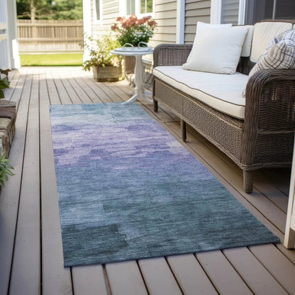 Mosselia Blue Washable Indoor - Outdoor Rug - LOOMLAN - LOOMLAN Rugs - Outdoor Rugs