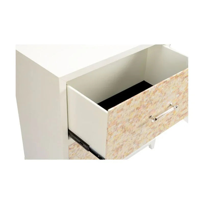 Mother Of Pearl Covered White Chest - LOOMLAN - Chelsea House - Chests