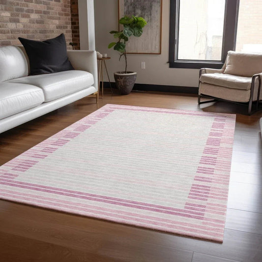 Motifa Pink Washable Indoor - Outdoor Rug - LOOMLAN - LOOMLAN Rugs - Outdoor Rugs
