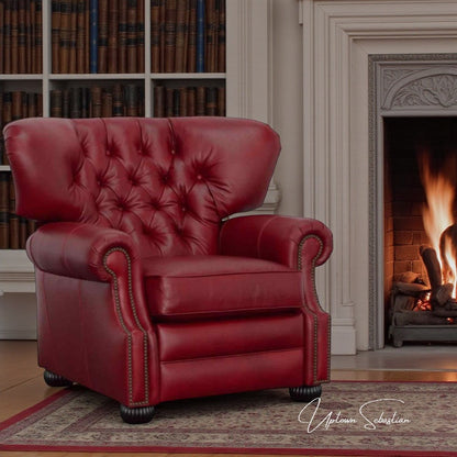 Motion Leather Power Push Button Recliner