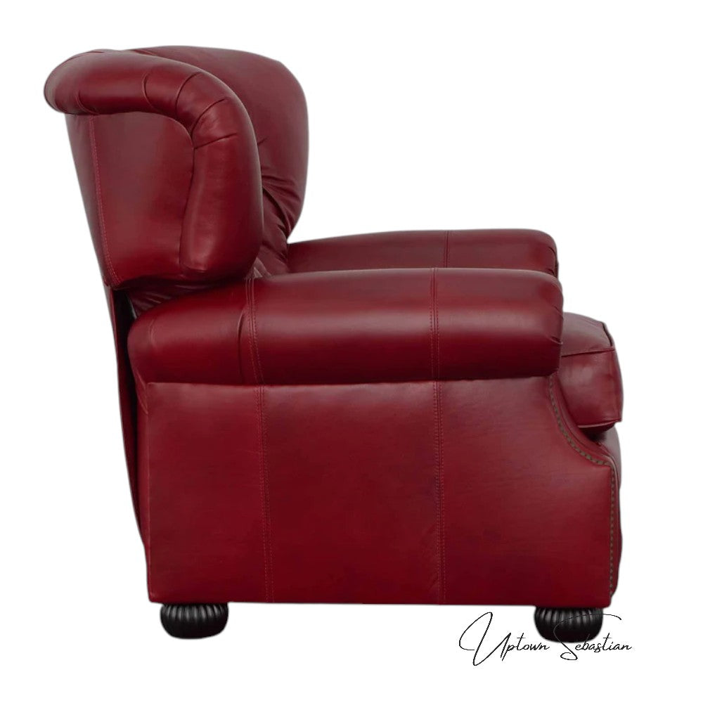 Motion Leather Power Push Button Recliner