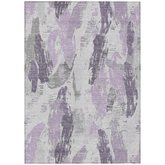 Motyfa Purple Washable Indoor - Outdoor Rug - LOOMLAN - LOOMLAN Rugs - Outdoor Rugs