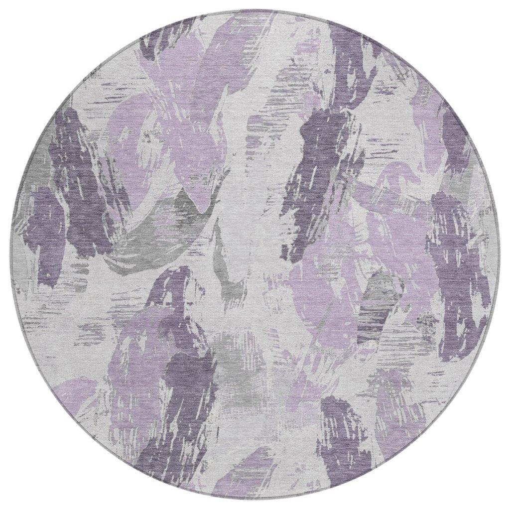 Motyfa Purple Washable Indoor - Outdoor Rug - LOOMLAN - LOOMLAN Rugs - Outdoor Rugs