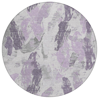 Motyfa Purple Washable Indoor - Outdoor Rug - LOOMLAN - LOOMLAN Rugs - Outdoor Rugs