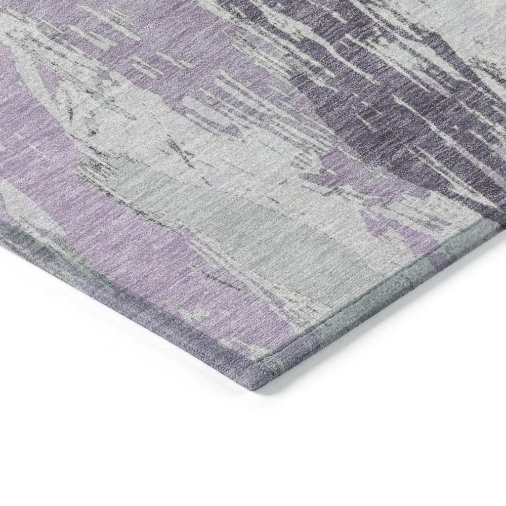 Motyfa Purple Washable Indoor - Outdoor Rug - LOOMLAN - LOOMLAN Rugs - Outdoor Rugs