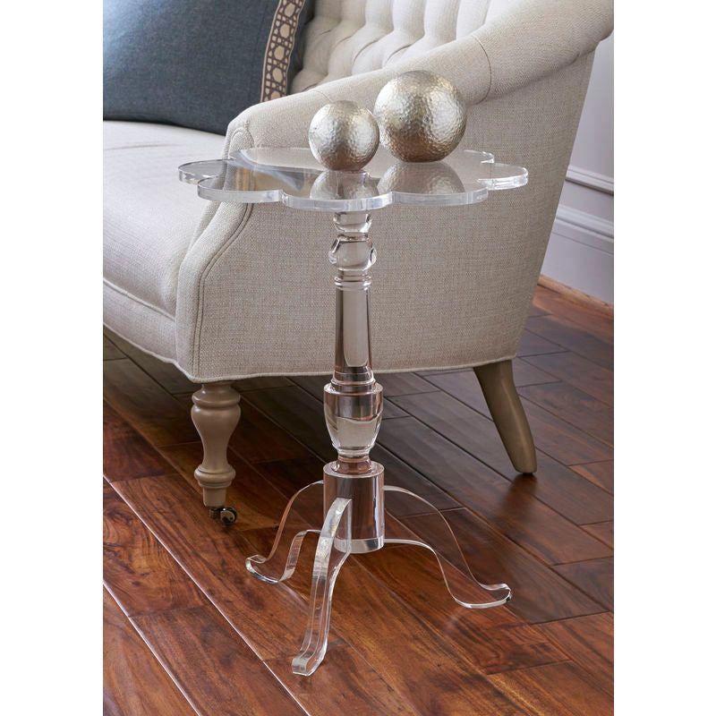 Mount Pleasant Flower Design Top Acrylic Side Table - LOOMLAN - Chelsea House - Side Tables