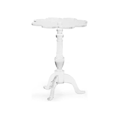 Mount Pleasant Flower Design Top Acrylic Side Table - LOOMLAN - Chelsea House - Side Tables