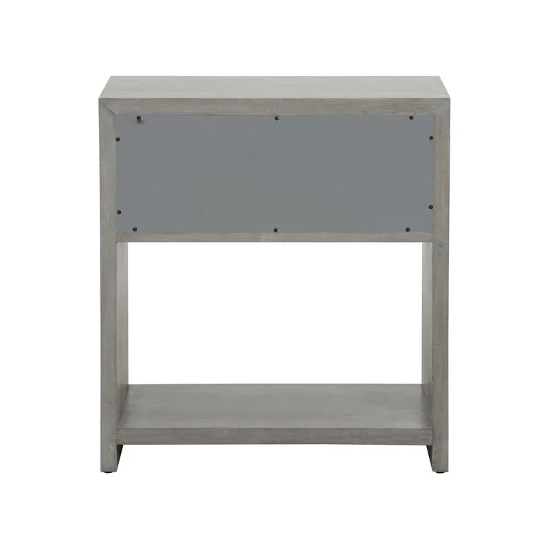 Moxy Grey Rectangular Bedside Table-Nightstands-Chelsea House-LOOMLAN