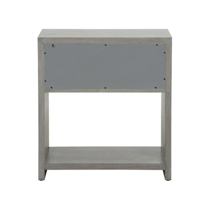 Moxy Grey Rectangular Bedside Table-Nightstands-Chelsea House-LOOMLAN