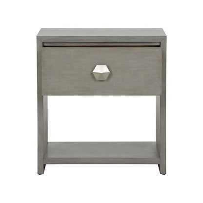Moxy Grey Rectangular Bedside Table-Nightstands-Chelsea House-LOOMLAN