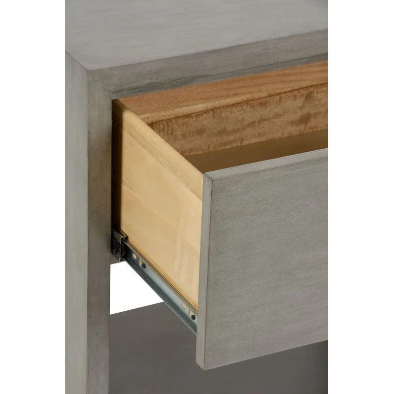 Moxy Grey Rectangular Bedside Table-Nightstands-Chelsea House-LOOMLAN