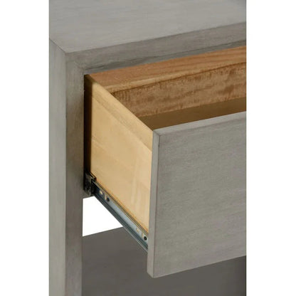 Moxy Grey Rectangular Bedside Table-Nightstands-Chelsea House-LOOMLAN