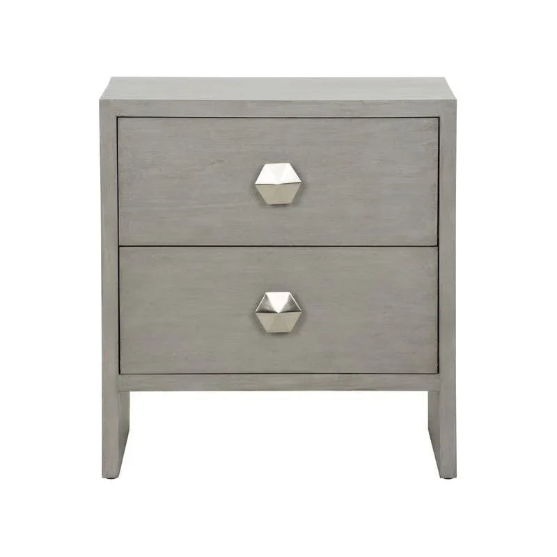 Moxy Grey Rectangular Bedside Table-Nightstands-Chelsea House-LOOMLAN
