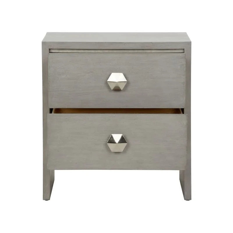 Moxy Grey Rectangular Bedside Table-Nightstands-Chelsea House-LOOMLAN