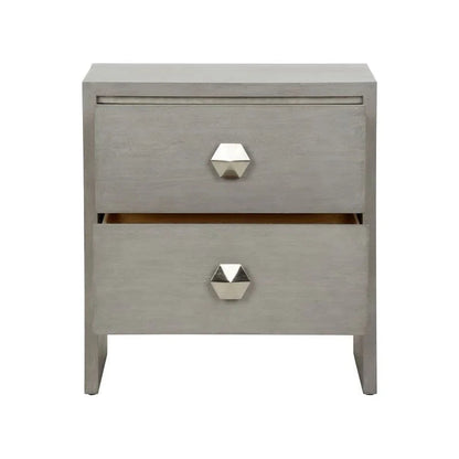 Moxy Grey Rectangular Bedside Table-Nightstands-Chelsea House-LOOMLAN