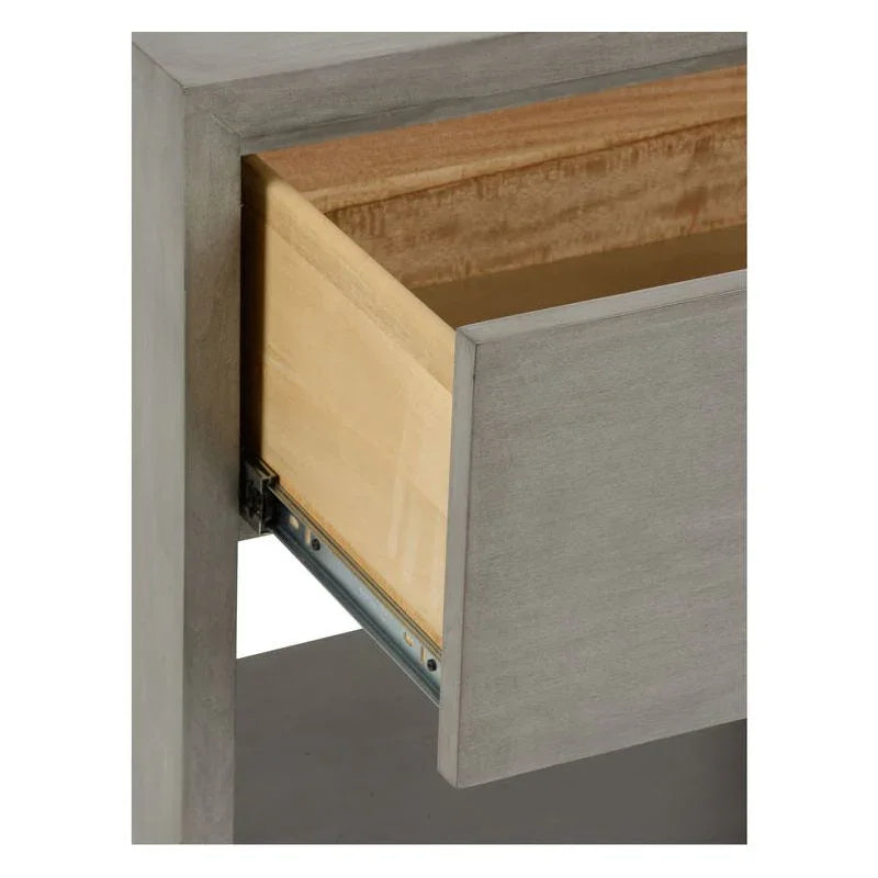 Moxy Grey Rectangular Bedside Table-Nightstands-Chelsea House-LOOMLAN