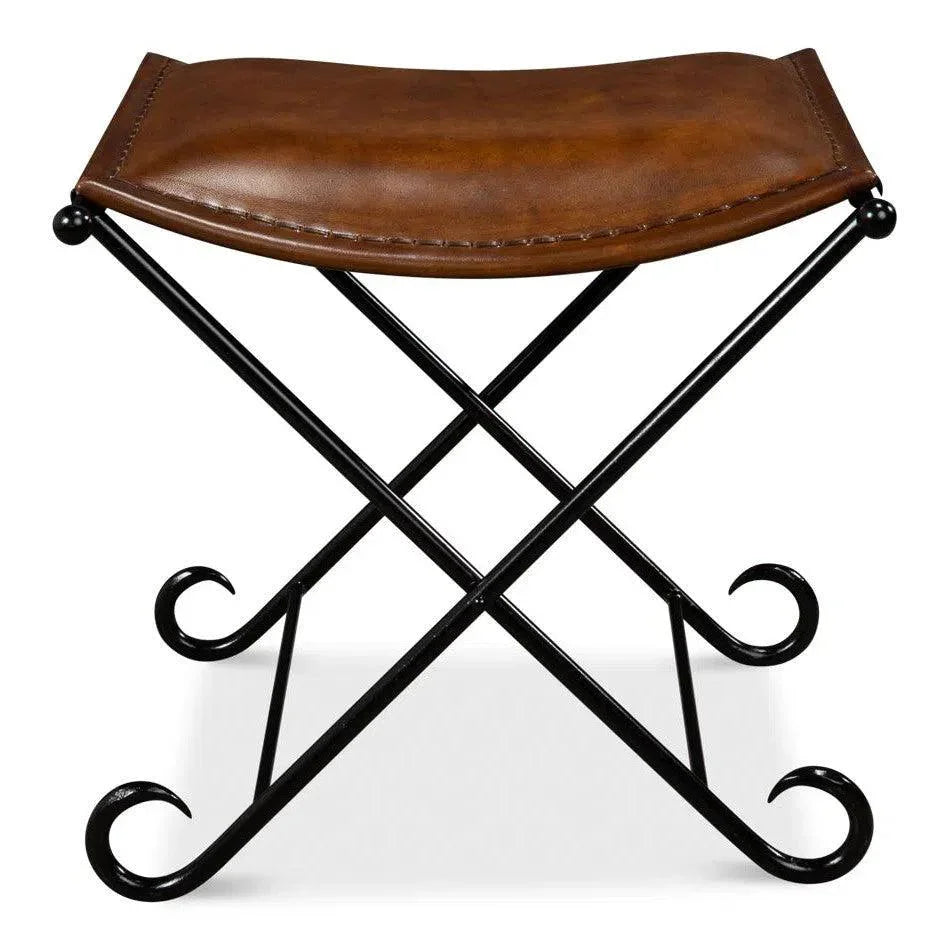 Mozambique Field Stool - LOOMLAN - Sarreid - Accent Chairs