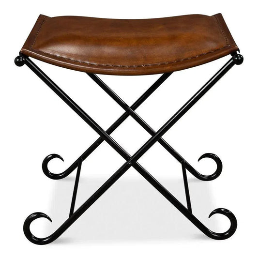 Mozambique Field Stool - LOOMLAN - Sarreid - Accent Chairs