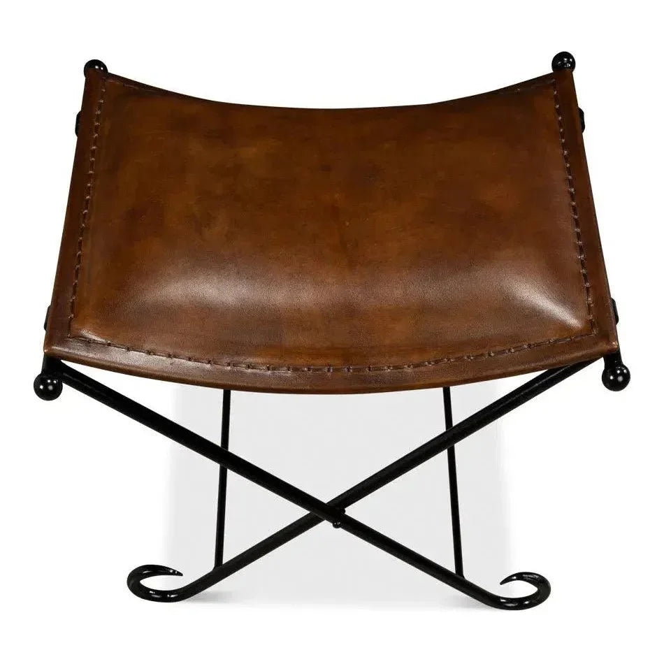 Mozambique Field Stool - LOOMLAN - Sarreid - Accent Chairs