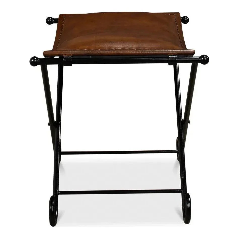 Mozambique Field Stool - LOOMLAN - Sarreid - Accent Chairs