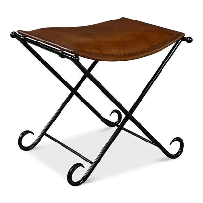 Mozambique Field Stool - LOOMLAN - Sarreid - Accent Chairs