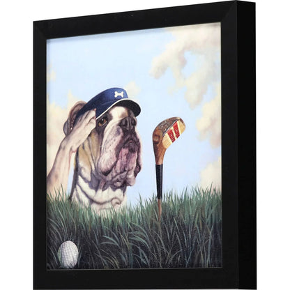 Mulligan Hand Applied Black Framed Wall Art