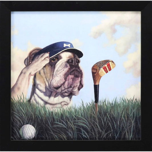 Mulligan Hand Applied Black Framed Wall Art