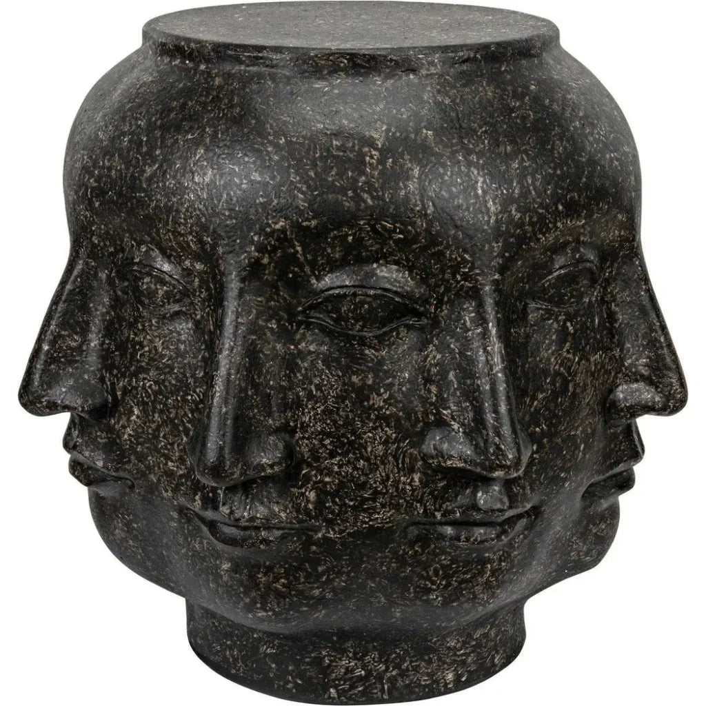 Multi - Face Stool, Black Fiber Cement - LOOMLAN - Noir - Side Tables