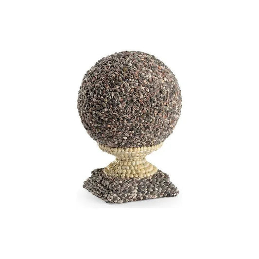 Multicolor Shell Made Finial Sculpture - LOOMLAN - Chelsea House - Statues & Sculptures