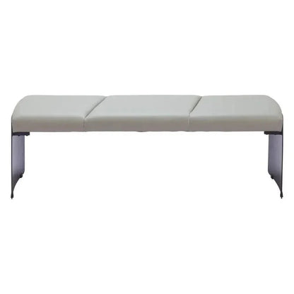Mur Wood and Steel Grey Bench - LOOMLAN - Zuo Modern - Bedroom Benches