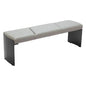 Mur Wood and Steel Grey Bench - LOOMLAN - Zuo Modern - Bedroom Benches