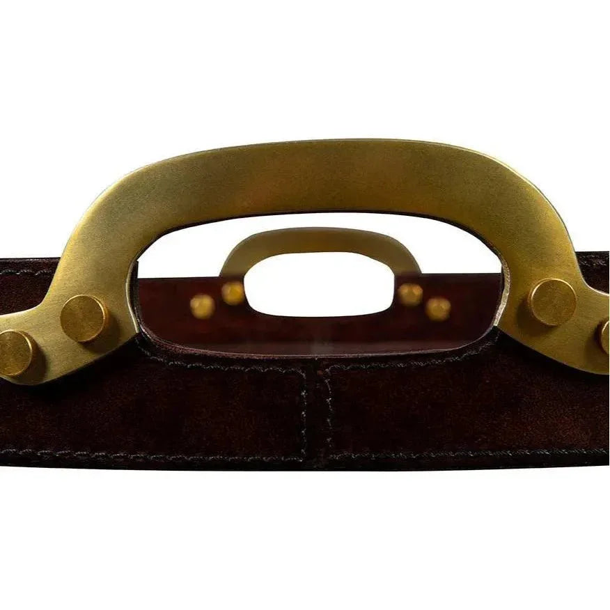 Murphy Leather Round Tray Table - LOOMLAN - Furniture Classics - Side Tables