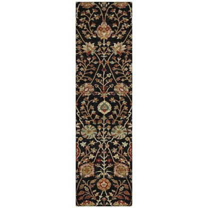 Muse Black Washable Indoor-Outdoor Rug-Outdoor Rugs-LOOMLAN Rugs-2'3" x 7'6"-LOOMLAN