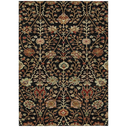 Muse Black Washable Indoor-Outdoor Rug-Outdoor Rugs-LOOMLAN Rugs-2'6" x 3'10"-LOOMLAN