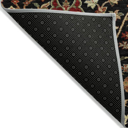 Muse Black Washable Indoor-Outdoor Rug-Outdoor Rugs-LOOMLAN Rugs-LOOMLAN