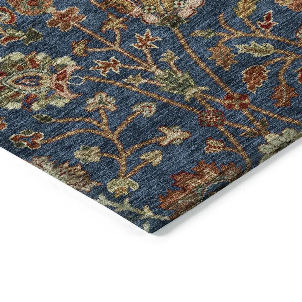 Muse Blue Washable Indoor-Outdoor Rug-Outdoor Rugs-LOOMLAN Rugs-LOOMLAN